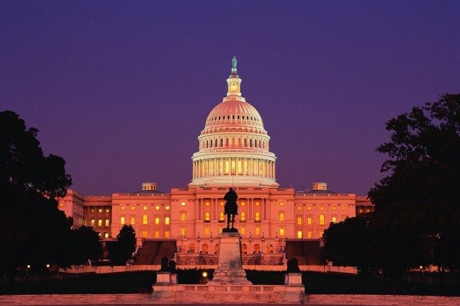 most beautiful places in america capitol at night