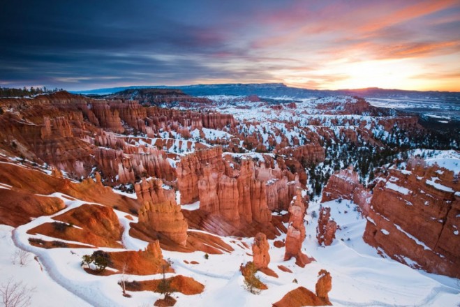 most beautiful places in america sunset on bryce canyon 