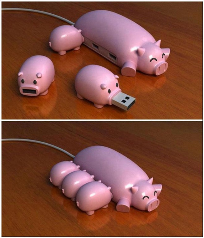 funny gadgets pig usb