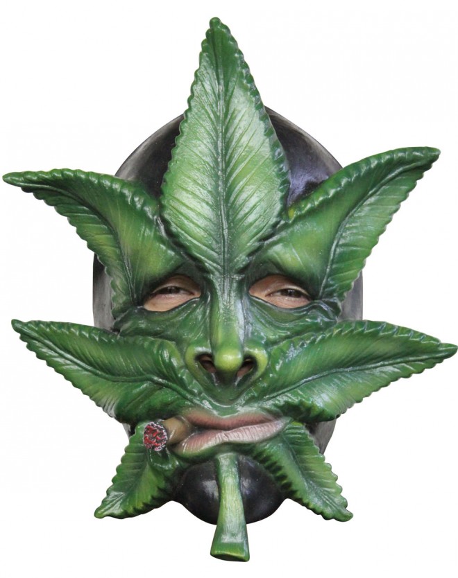 funny mask leaf