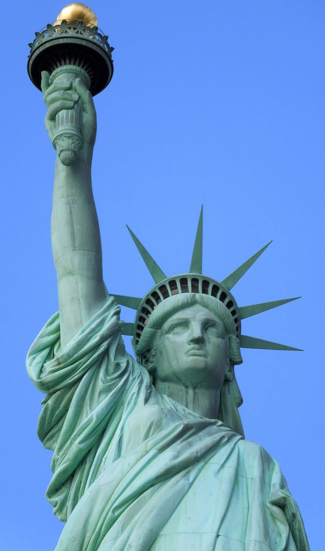 statue of liberty close up