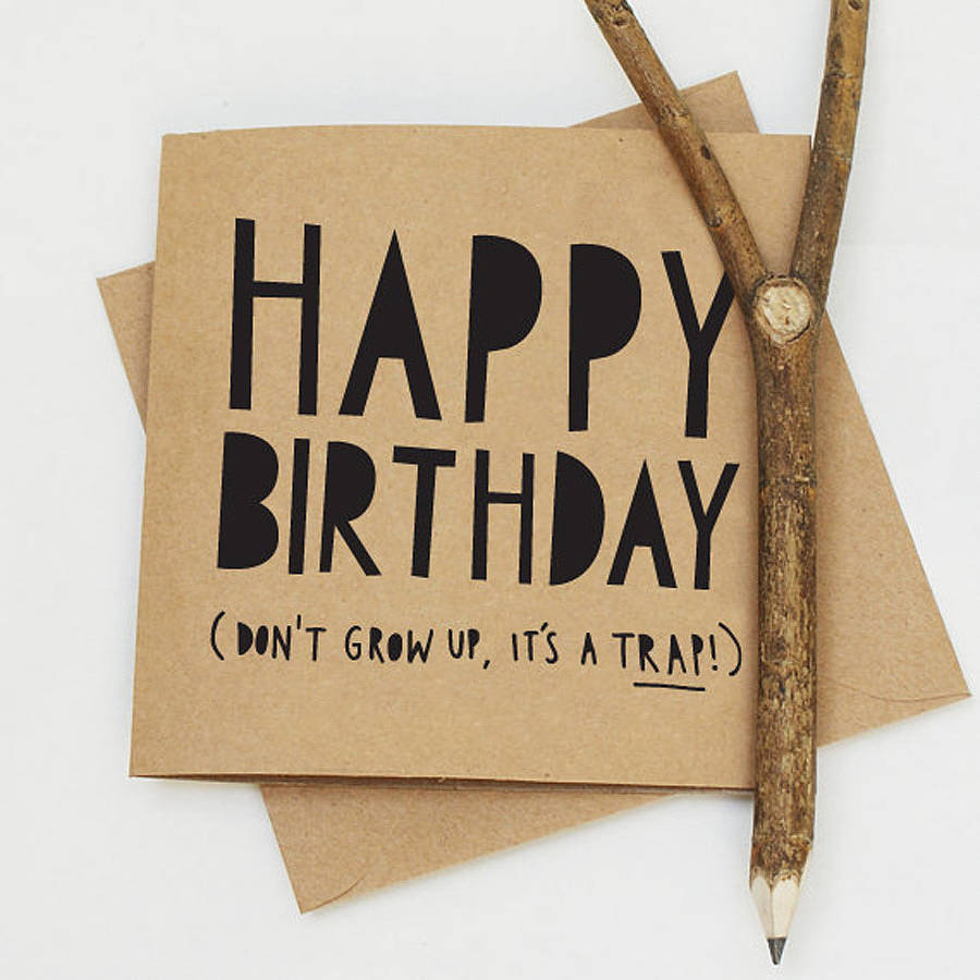 funny birthday wishes trap