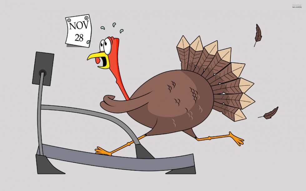 funny thanksgiving pictures turkey treadmill