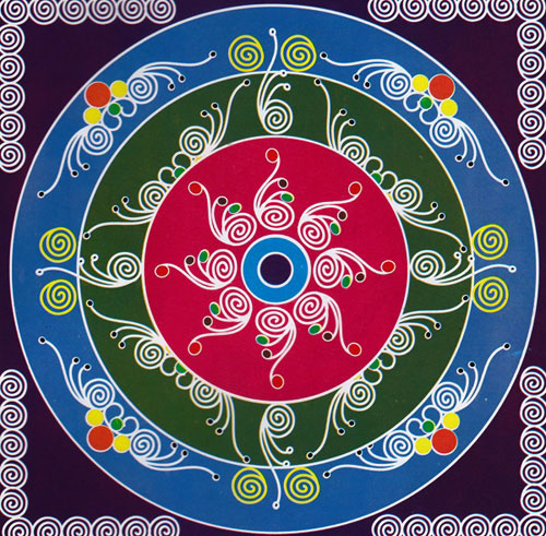 colorful rangoli chakra