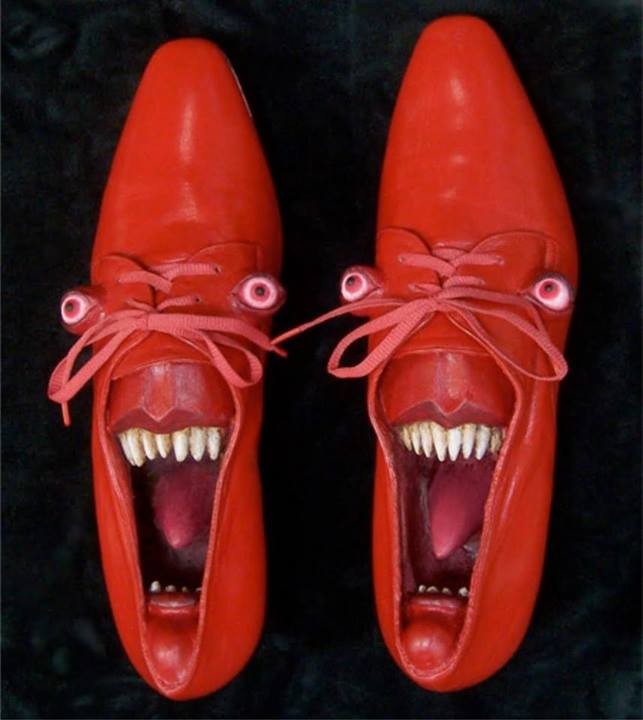 11 angry devil face funny shoe pictures
