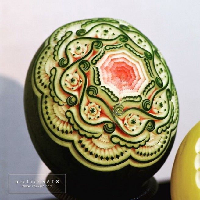 9 beautiful fruit carving watermelon tomoko sato