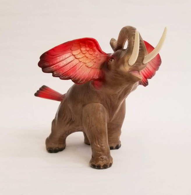 1 funny ceramic sculpture winged elephant debra broz
