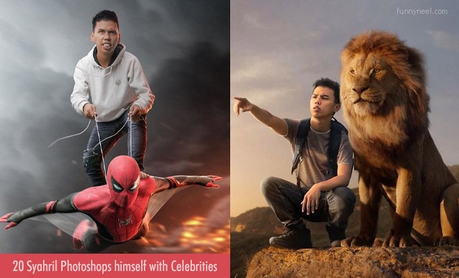 20 creative photo manipulation works - syahril photoshops himself with celebrities