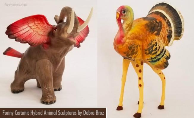 15 funny ceramic hybrid animal sculptures by debra broz