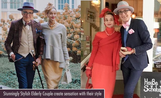 stunningly stylish elderly couple create sensation with their style - gunther krabbenhoft and britt kanja  