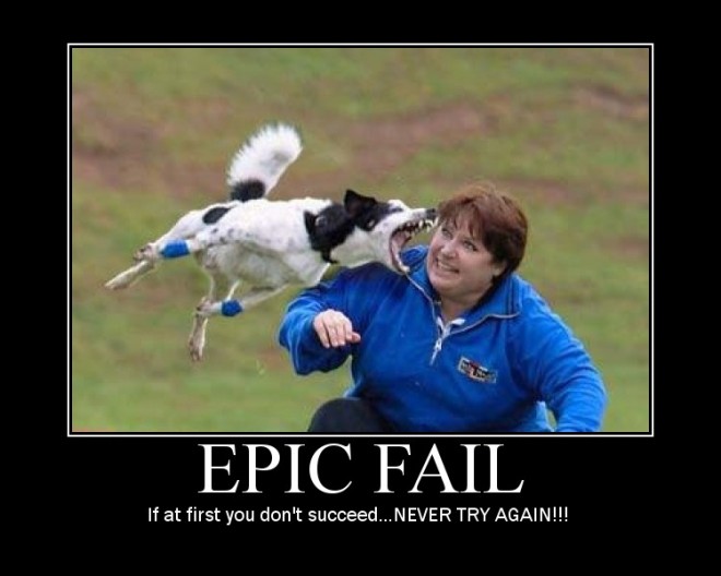 epic fail dog and woman
