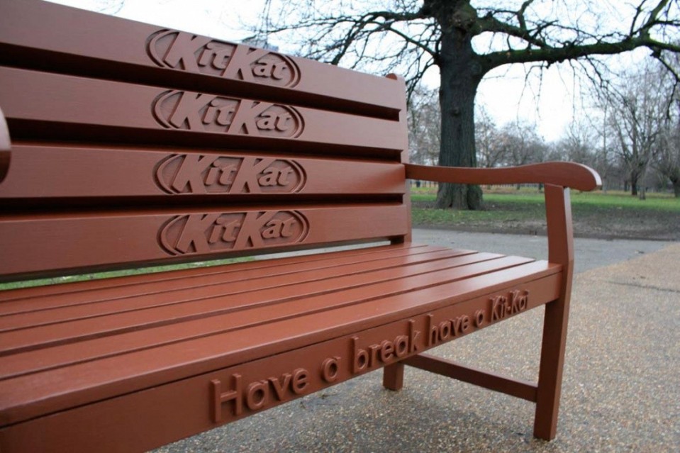 funny benches advertising