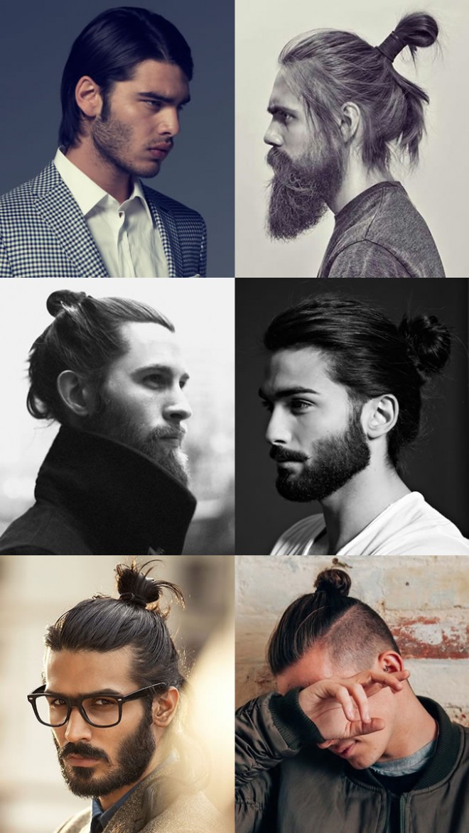 ponytail men long hairstyle