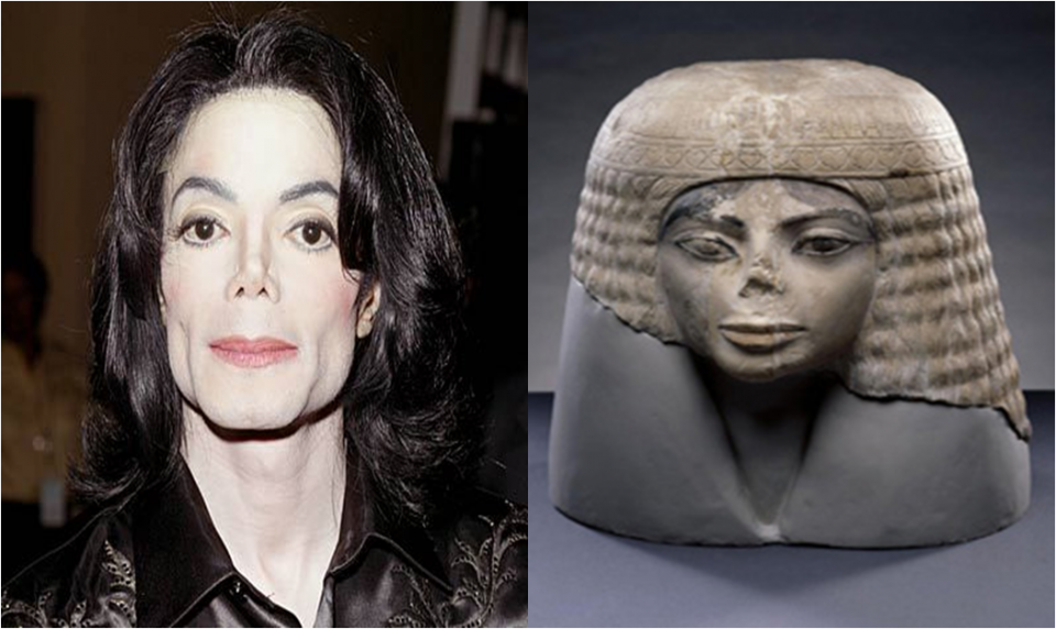 micheal jackson and egyptian statue similar funny photography