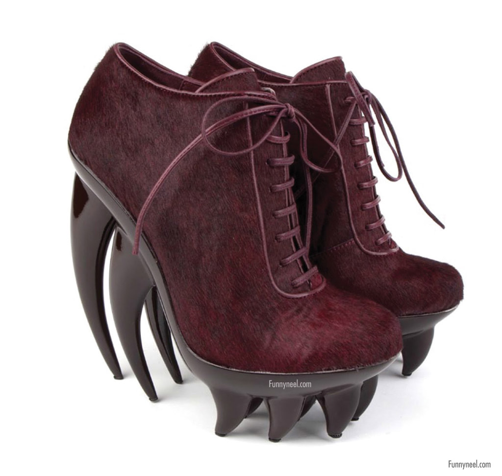 funny heels shoe high heeled spiked boots