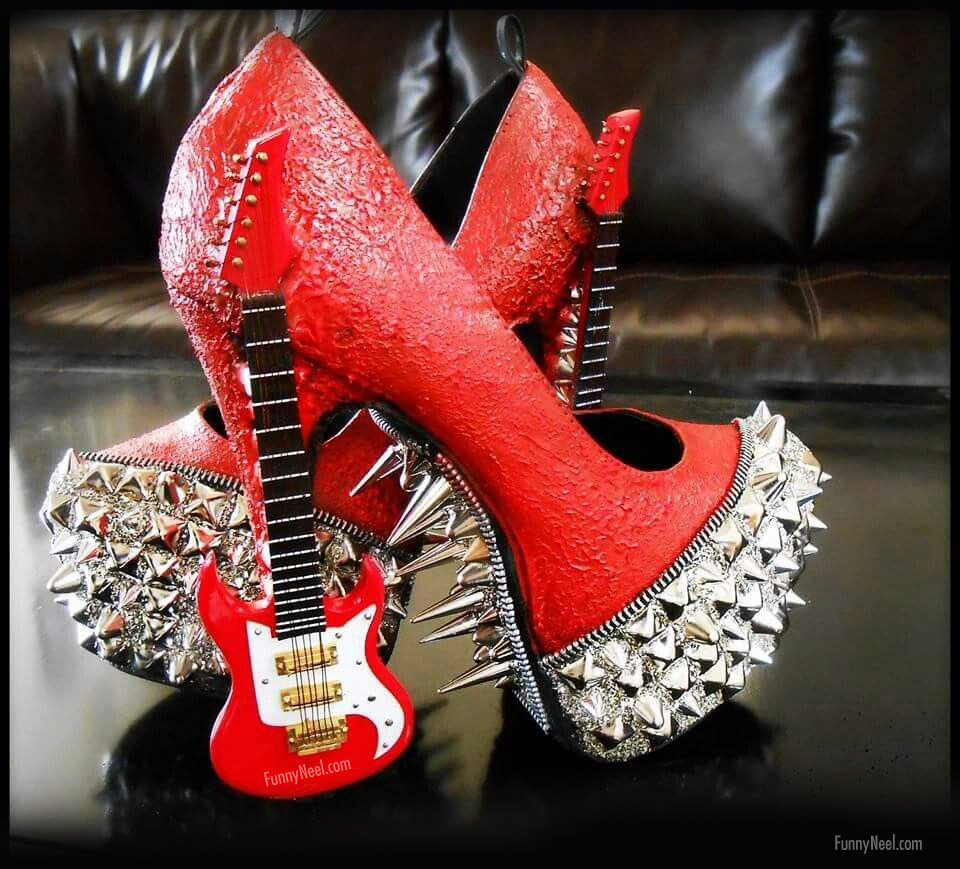 wierd heel shoes picture guitar shoes