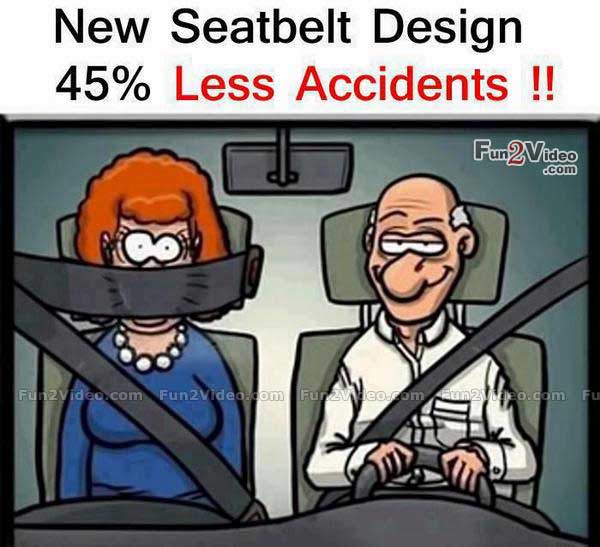 funny cartoon seat belt