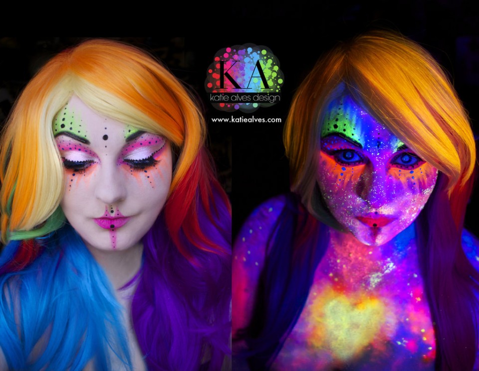 face painting glowing art by katiealves