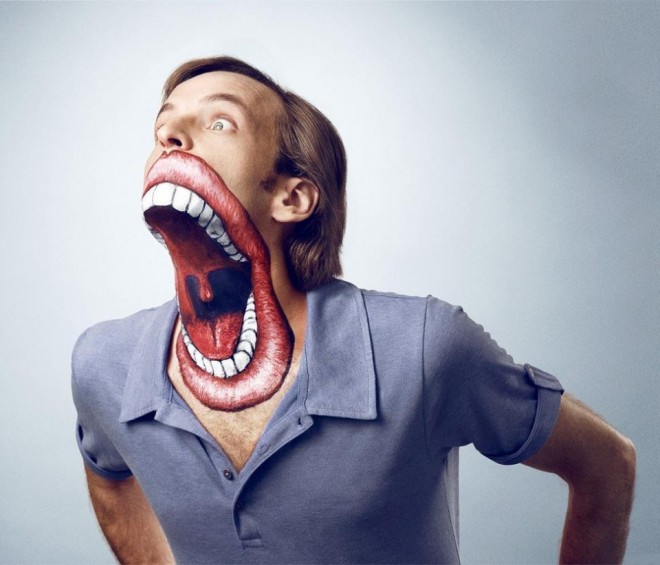 funny mouth art