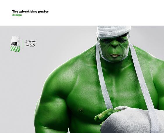 funny print ad poster hulk