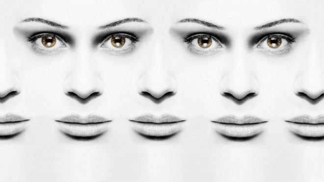 optical illusion of woman