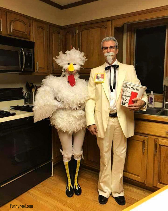 funny costume cosplay couple photo