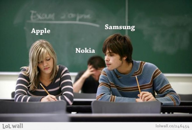 apple vs samsung and nokia funny