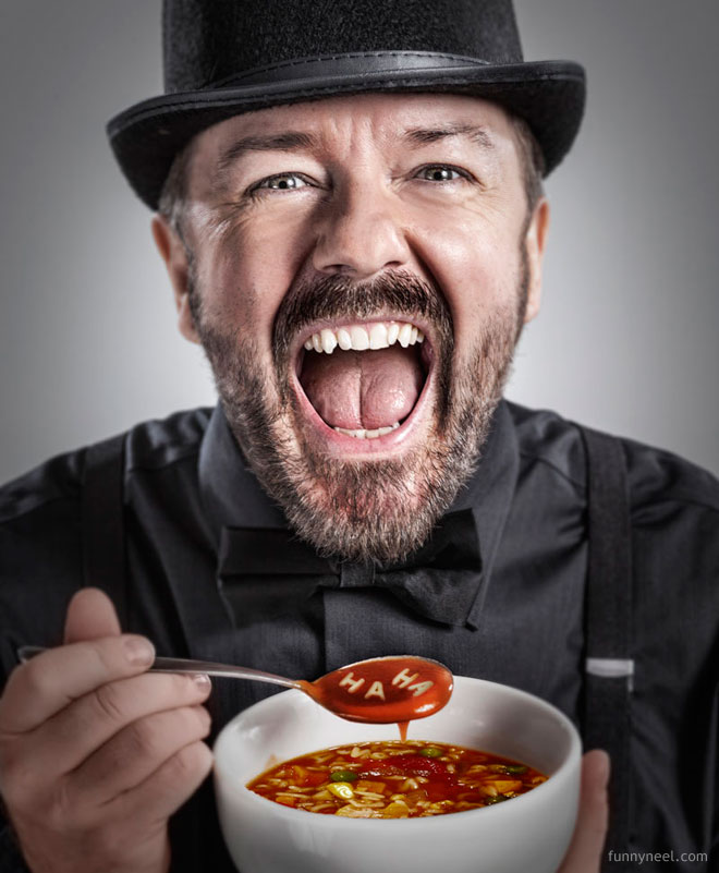 funny people ricky gervais soup