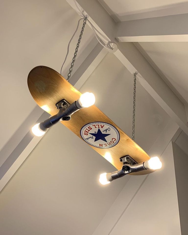 funny skateboard lamp by mike meyer
