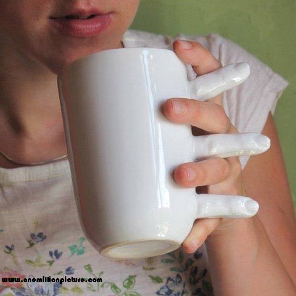 creative ads cup design hand