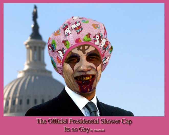 funny obama shower cap