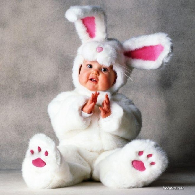 funny rabbit dress baby