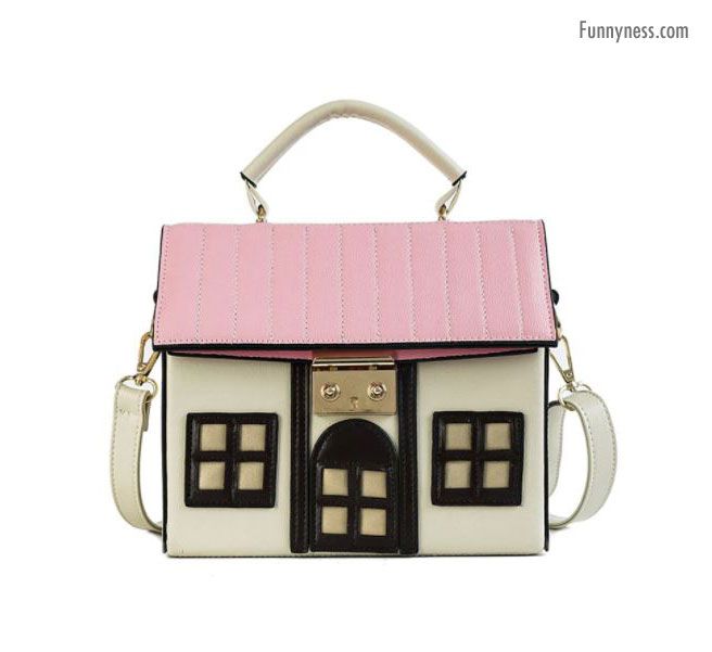 wierd handbag ladies doll house