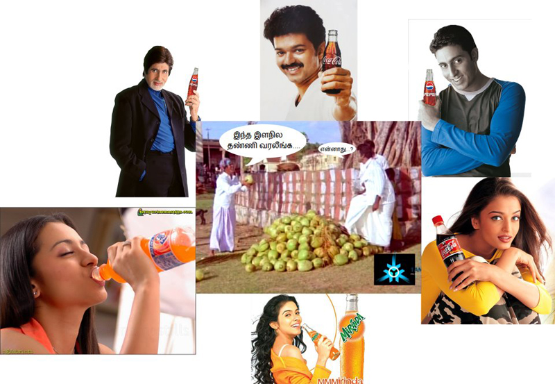 actor and drinks advertisment