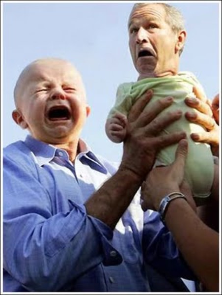 george bush baby crying