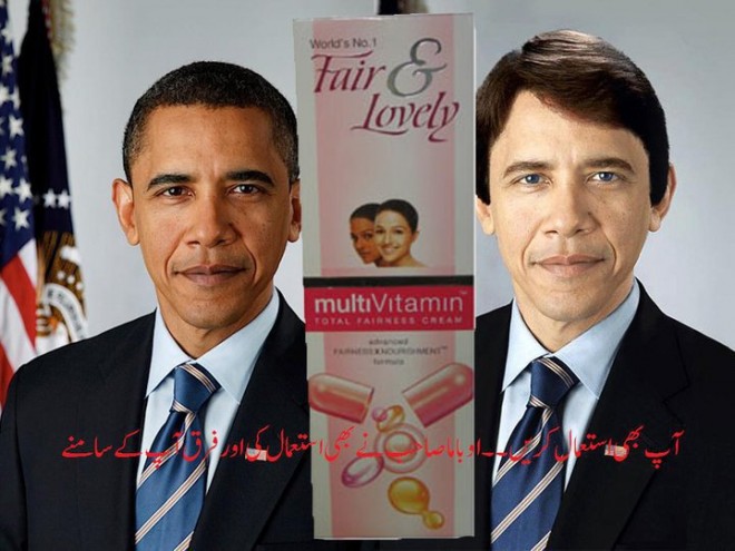 white obamanew fair & lovely ad