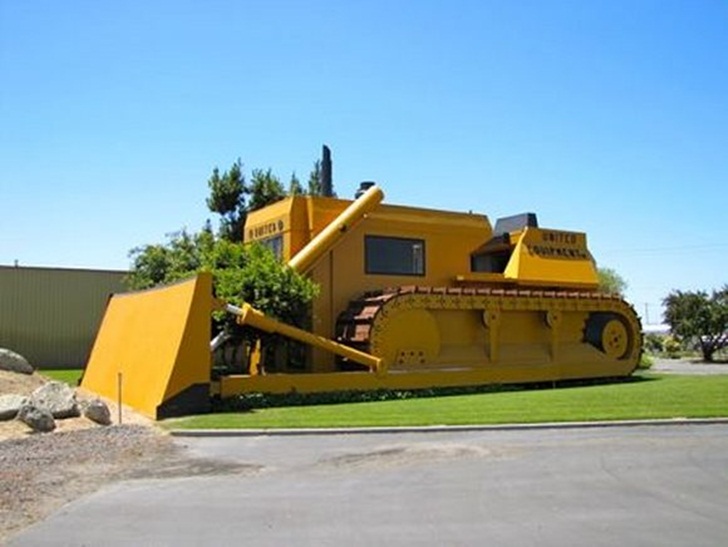 giant bulldozer novelty architecture