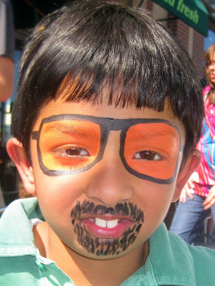 funny sunglasses kid face painting