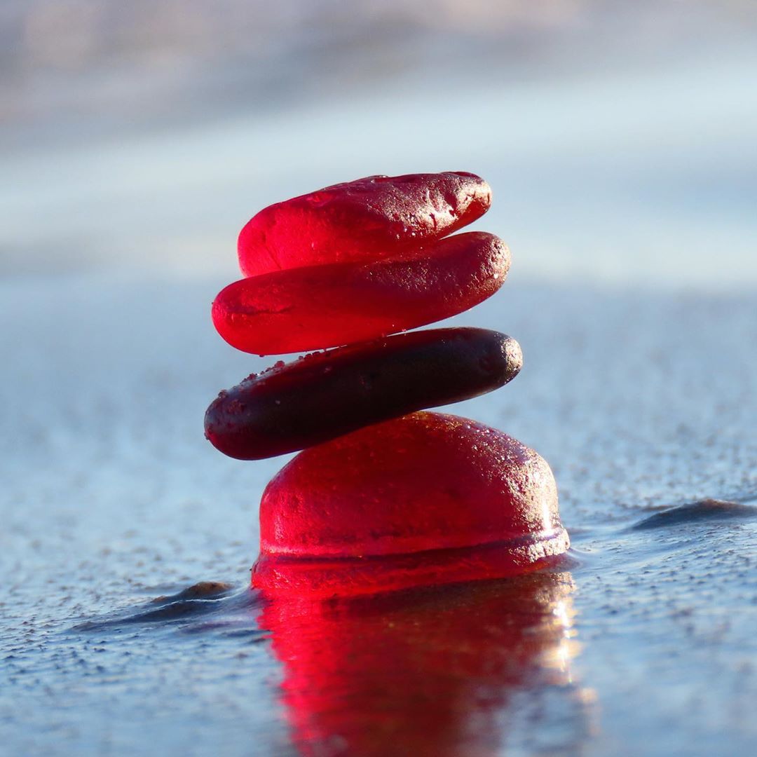 photography seaglass beetroot red tidecharmers