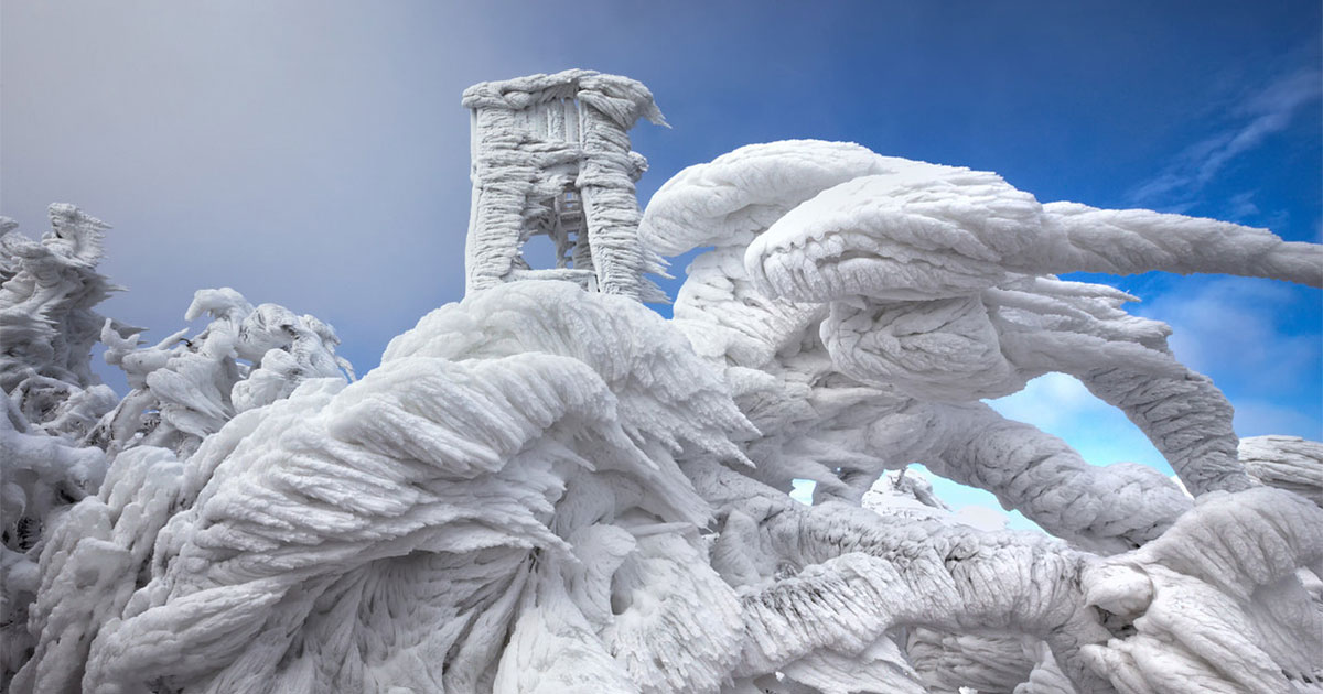 beautiful ice formation mount javornik