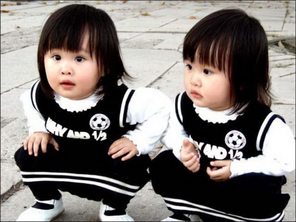 funny identical twins