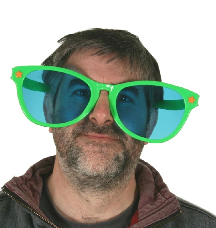 man funny fancy dress glasses picture
