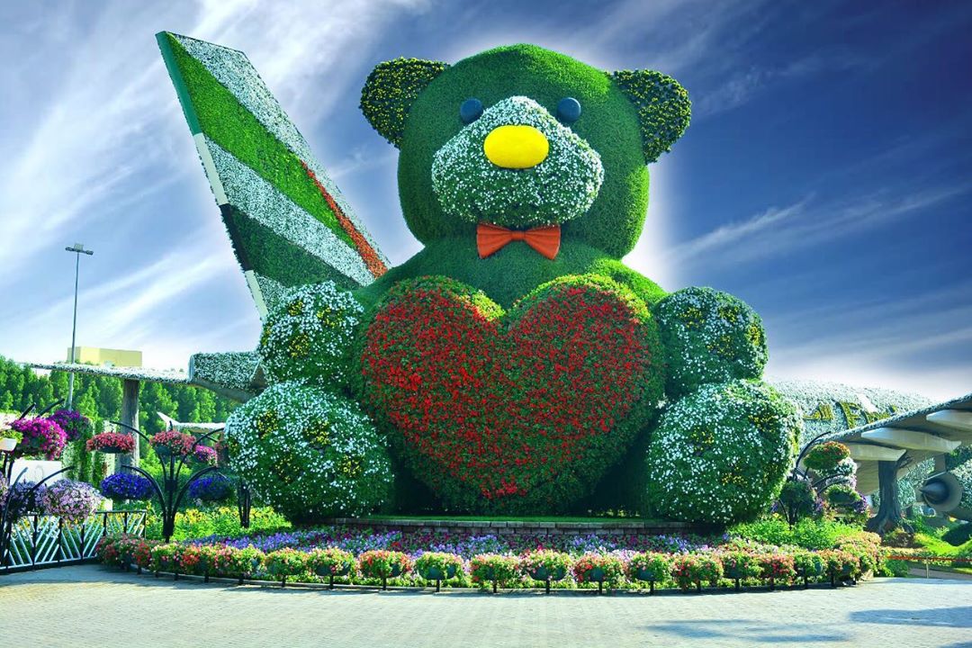 beautiful garden teddy bear dubai miracle garden