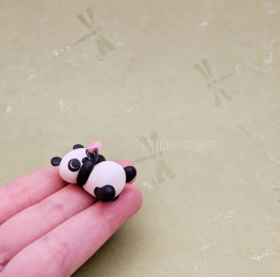 miniature cake panda smallcreationsbymel