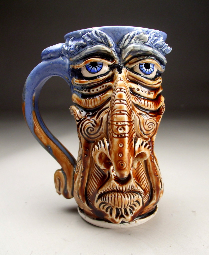 funny mug face graftonpottery