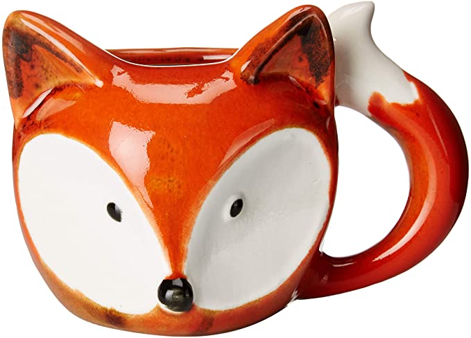 funny coffee mug fox