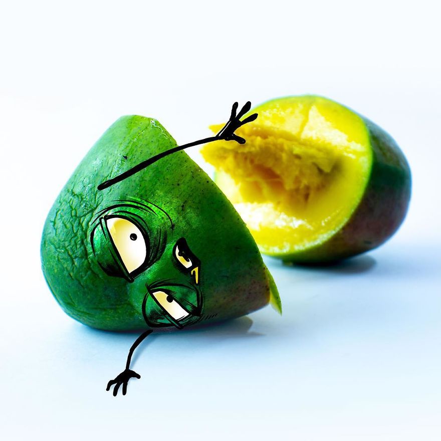 funny illustration fruit image albreto arni