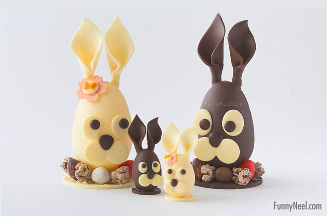 funny chocolate rabbit