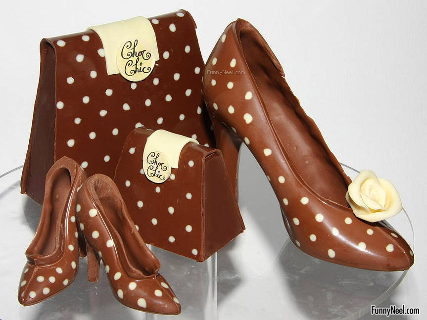funny chocolate shoes