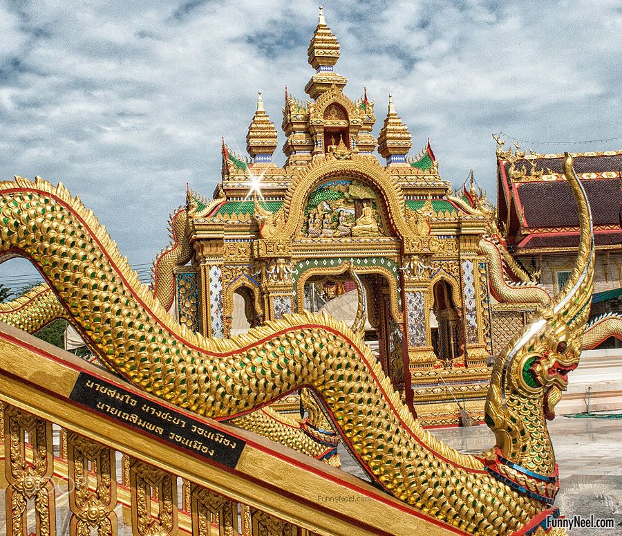 unusual dragon temple image thailand